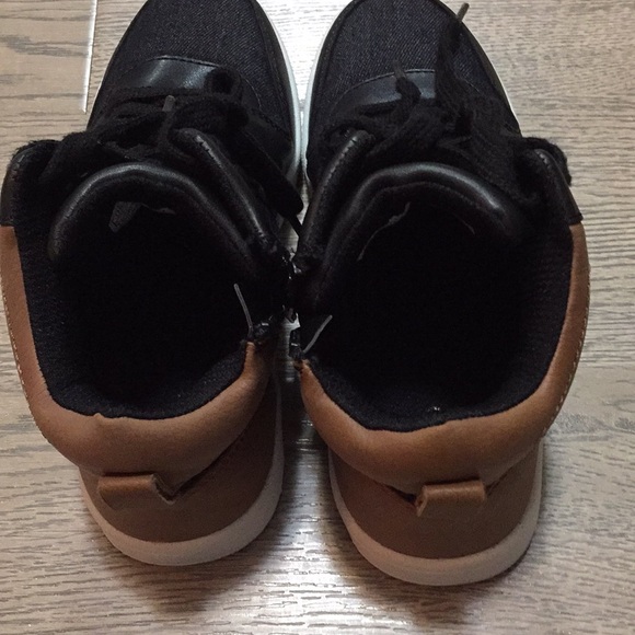 Boys Sz 1/2 Aldo Thelawet Blk Tan high top sneaker - Picture 7 of 14